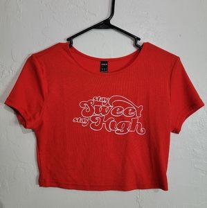 SHEIN Red Stay Sweet Stay High Top